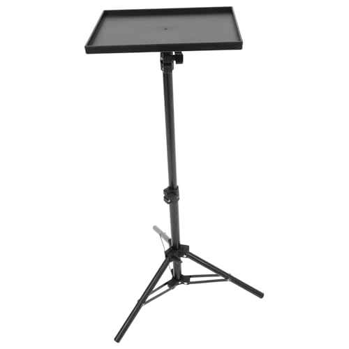 CAXUSD Treppiede Per Videoproiettore Regolabile in Abs e Ferro Supporto Per Proiettore Da Terra o Tavolo Con Vassoio Antiscivolo Per Posizionamento Stabile e Versatile