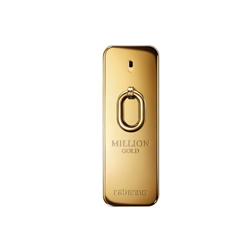 Rabanne Million Gold Eau de Parfum Intense - Rich Woody Cologne for Men with Sandalwood Cedarwood & Cardamom - Designer Fragrance Spray 3.4 oz
