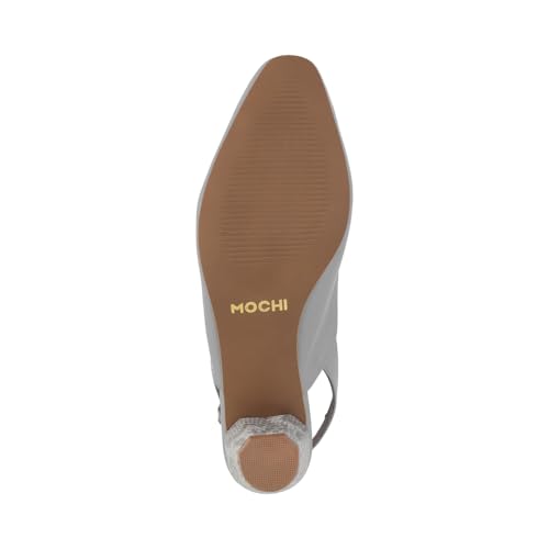 Image of Mochi Women Synthetic Leather Claasic Block Heel Backstrap Sandal