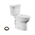 American Standard 609AA001.020 Cadet PRO Two-Piece Toilet with Slow-Close Seat and Wax Ring, Elongated Front, Chair Height, White, 1.28 gpf