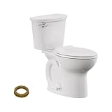 American Standard 609AA001.020 Cadet PRO Two-Piece Toilet with Slow-Close Seat and Wax Ring, Elongated Front, Chair Height, White, 1.28 gpf