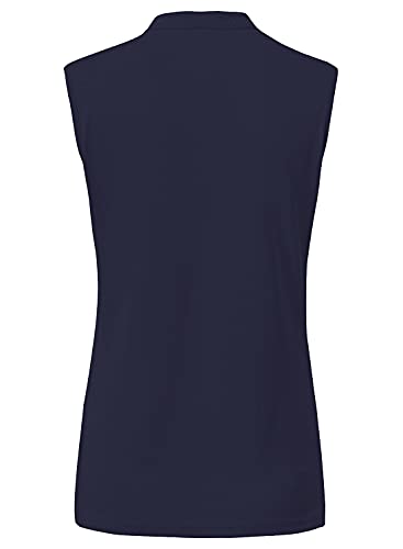 Image of BGOWATU Women's Golf Polo T-Shirts Sleeveless V Neck Collarless Tennis Shirts UV Protection Quick Dry Lightweight