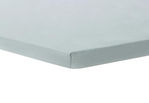 Jollein Spannbettlaken Jersey - Für den Laufstall - Sea Green - 75x95cm - 100% Baumwolle - Spannbetttuch Laufgitter - Oeko-TEX Zertifiziert