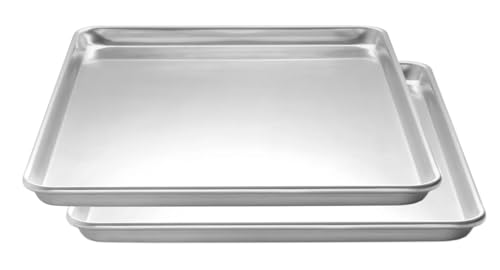 CenPro Commercial Bakeware, Aluminum 12-Gauge Extra-Heavy Duty Full-Size Sheet Pan, 2-Pack (31H-045)
