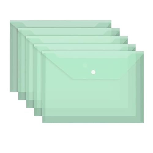 Pochettes réutilisables imperméables en plastique vert pour protéger vos dossiers