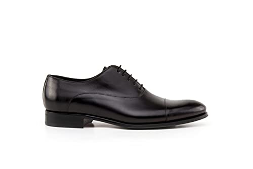 Zapatos de vestir Oxford D'Como en negro para el caballero elegante en la oficina 3