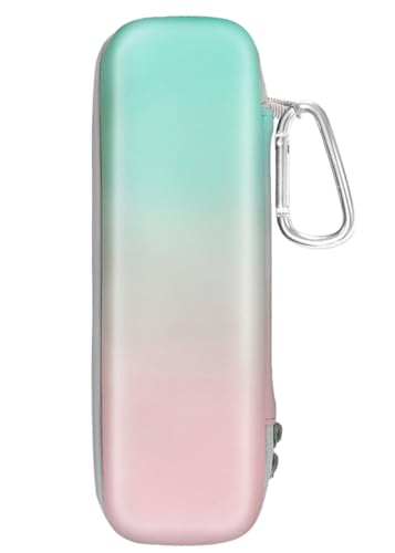 YUNCHI Estojo de viagem para escovas de dentes, compatível com Braun Oral B/Oral-B/Philips Sonicare/Seago, escova de dentes elétrica com 2 bolsos de malha, acessórios de armazenamento,, Verde-rosa