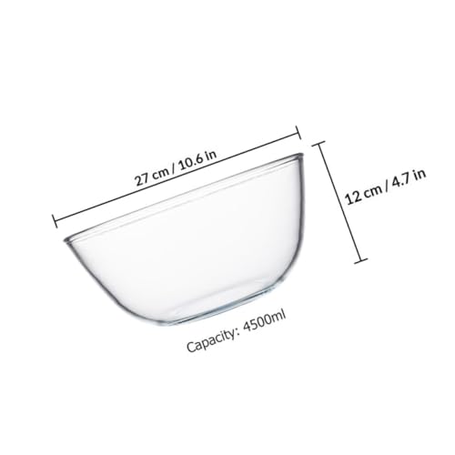 Bol mélangeur en verre raffiné 4500ml multifonction durable et chic - 2