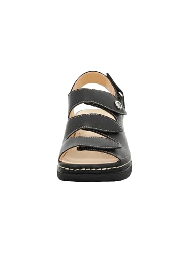 Sandale cuir écoresponsable Think CAMBIO noir et confort de marche - 2