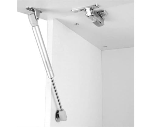 Stolmet Gasdruckfeder Gasdruckdämpfer 60N 2 Stück Komplettset Mit Befestigungselementen Möbel Dämpfer Für Schranktüren Gasfeder Stahl Kunststoff Grau