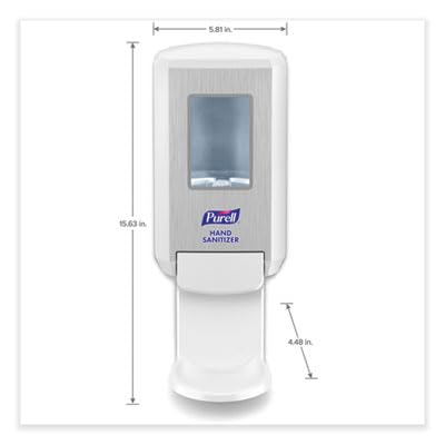 Image of PURELL CS4 Push-Style Hand Sanitizer Dispenser, White, for 1200 mL PURELL CS4 Hand Sanitizer Refills (Pack of 1) - 5121-01