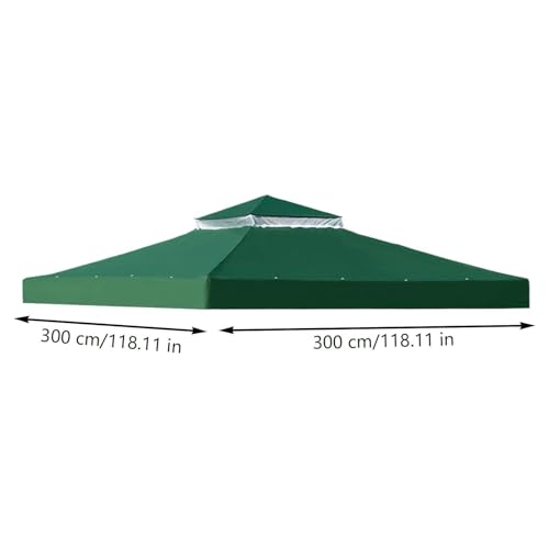 Bâche de tonnelle 3x3m imperméable et robuste à double niveau pour terrasse - 6