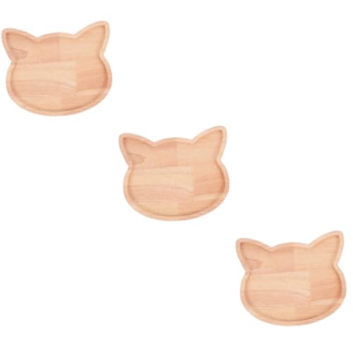 PRETYZOOM 3 Piezas Bocadillos De Cabeza De Gato Juguete para Gatos Postes para Rascar Gatos Comedero Automático para Gatos Mascota Comida Húmeda para Gatos Rascador para Gatos Madera De Pino