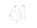 Intradisa Mueble de baño bajo Lavabo 8915, Wengue