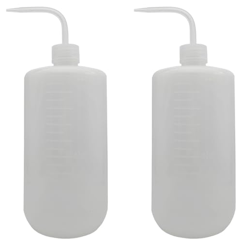 1000ml(33oz) Plastic Safety Lab Wash Bottle, Plastic Squeeze Bottle with Scale Labels and Narrow Mouth, Watering Bottles for Chemistry, Industry, Lab & Gardening