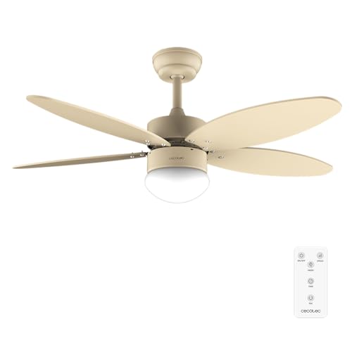 Cecotec Ventilatore da Soffitto con Luce EnergySilence Aero 4260 Full SunLight. 40 W con motore DC e 106 cm con luce LED, telecomando, timer, 6 velocità e 5 pale reversibili