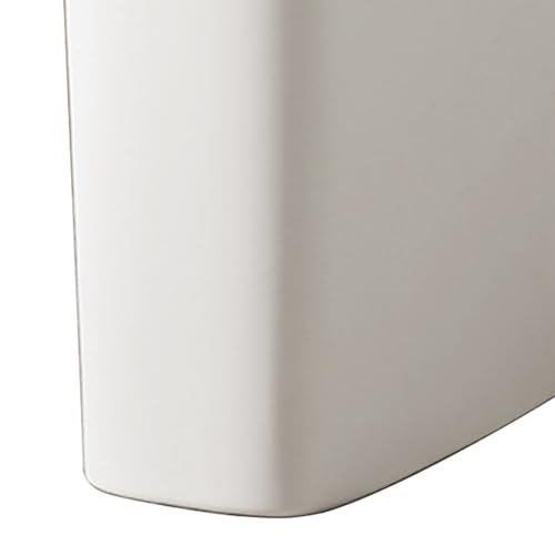 Image of Small Trash Can PP TPR Plastic Wastebasket Slim Open Top Garbage Container Bin for Bathroom Office Bedroom Kitchen (White)