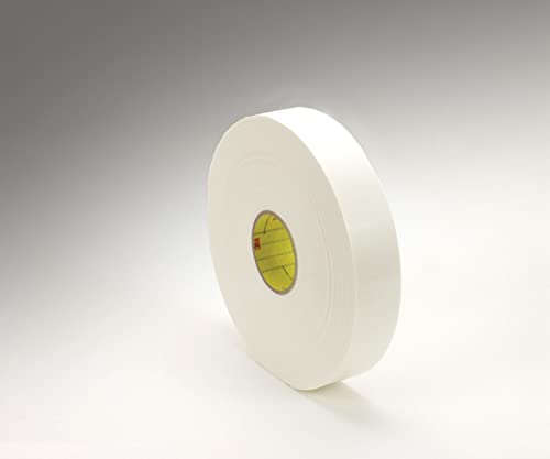 3M Double Coated Polyethylene Foam Tape 4466, White, 1/2 in x 36 yd, 62 mil, 18 rolls per case