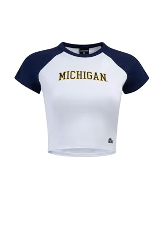 HYPE AND VICE Women's Homerun Cropped Tee – University-Themed Collegiate Fitted Crop Top Baby Tee for Tailgate & Game Day4