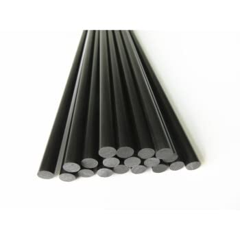 Carbon Fiber Rods Ø1mm Ø2mm 2.5 Ø3mm 3.5 Ø4 4.5 Ø5mm 5.5 Ø6mm 6.5 Ø7 7.5 Ø8mm 8.5 Ø9 9.5 Ø10mm Ø12mm Ø15 Ø16 18 Ø20X L500mm (2pc Ø9mm X L500mm)