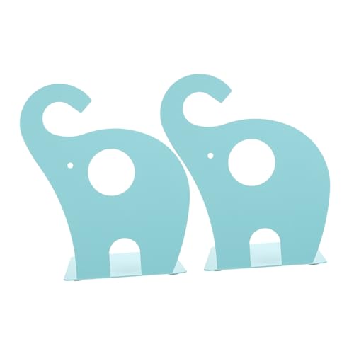 CONGARTENO Sujetalibros Metálico Antideslizante con Diseño Soporte Decorativo para Libros Organizador Práctico para Estanterías Oficina y Hogar