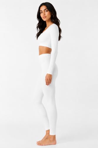 Image of Women's Cotton Lycra Ankle Length Leggings | Soft & Stretchable Everyday Wear