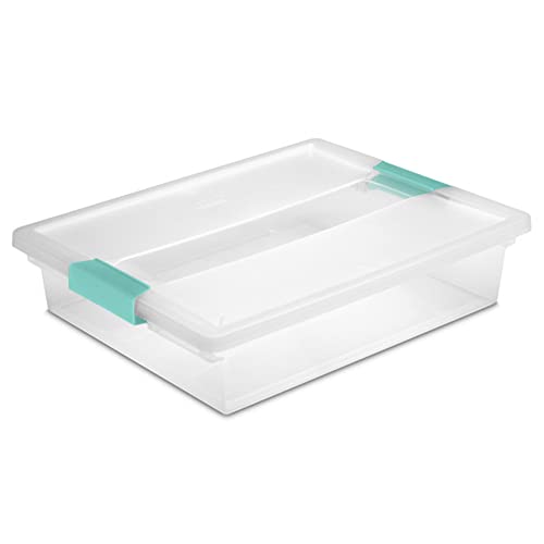 Image of Sterilite Large Clear Plastic Stackable Storage Container Bin Box Tote with Clear Latching Lid Organizing Solution for Home & Classroom, 30 Pack