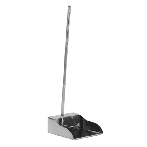 MOTHNUR Recogedor de Basura Inoxidable con Mango Capacidad Extra Grande Ergonómico y Duradero para Limpieza Garaje y Jardín Herramienta Resistente para Recoger Escombros