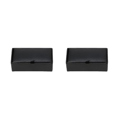 2 gemelos de viaje de piel sintética, caja de almacenamiento para gemelos, joyería de lujo para almacenamiento de gemelos