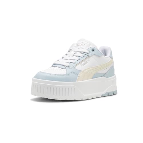 PUMA Girls Karmen II Idol Jr Platform Sneaker White/Snow/Dew 6 Medium US2