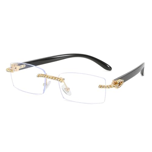 Lunettes de soleil petite monture rectangulaire sans cadre et look punk chic