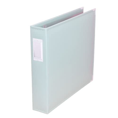 Craftelier - Eco-Leather Ring Album with 5 Plastic Sleeves of 12" x 12" (30.5 x 30.5 cm) | 3 Silver Metal D-Ring System and Label Holder | Size 33.02 x 38.1 x 7.62 cm - Mint Colour by Craftelier - Used condition - US$15.38