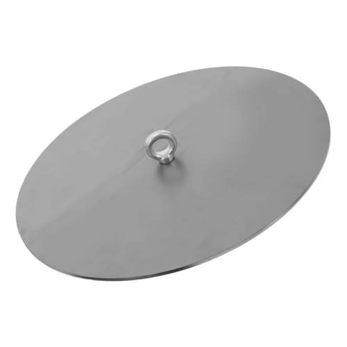 PartyKindom Thickened Iron Stove Cover Household Burning Stove Lid with Handle Flame Overflow Prevention for Gas Furnaces Practical and Elegant