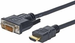 2.0m HDMI - DVI-D 2m HDMI DVI-D Black