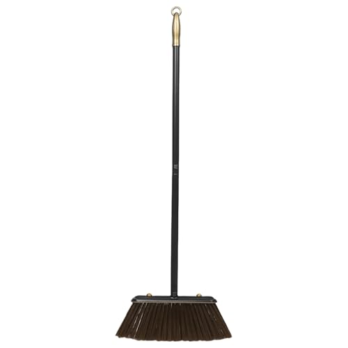 KICHOUSE Escoba de Acero Inoxidable Desmontable para Barrer Interior y Exterior Cepillo Portátil para Cocina Garaje Patio y Suelos Duros Herramienta para Limpieza Doméstica