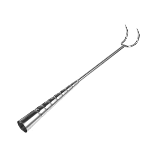 MOTHNUR Edelstahl Grillfleischhaken Dickes Material Rutschfest Food Turner Hook Küchenwerkzeug für Schweinebraten Braten Geeignet für Metzgerei Gastronomie