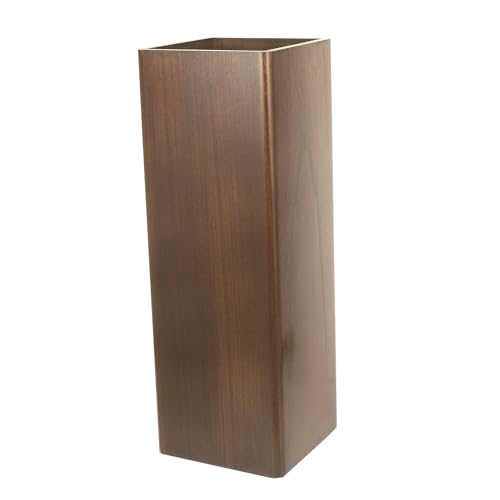 Porte-parapluies design élégant en bois massif marron de grande taille