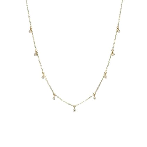 Diamants ronds bijoux pour femmes collier cadeau idéal 18k