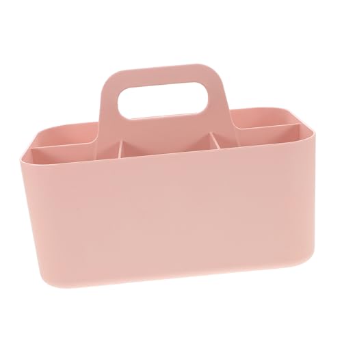 Rangement maquillage rose plastique pour éliminer le désordre du bureau