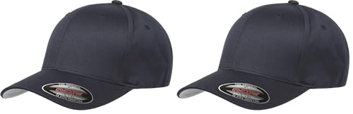 Flexfit Herren Wooly Combed Twill Fitted Baseball Cap, Dunkel Navy, S/M