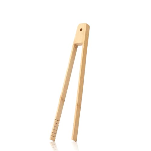 Pegador de Fritura Salada Petisco Churrasco Bambu Pinça Pegador Fácil Green Bamboo - 30 cm