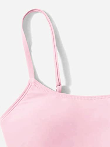 Image of SHENHE Girl's 2 Piece O Ring Bikini High Waisted Spaghetti Strap Cute Swimsuit Bathing Suit
