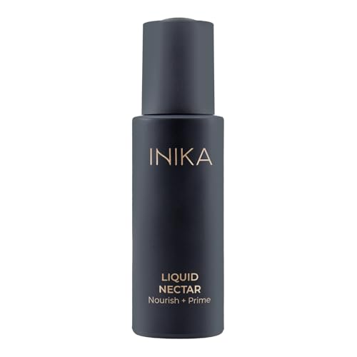INIKA Organic Liquid Nectar Primer | 3 in 1 Skincare Makeup Hydrid to Prime, Nourish and Boost Glow.
