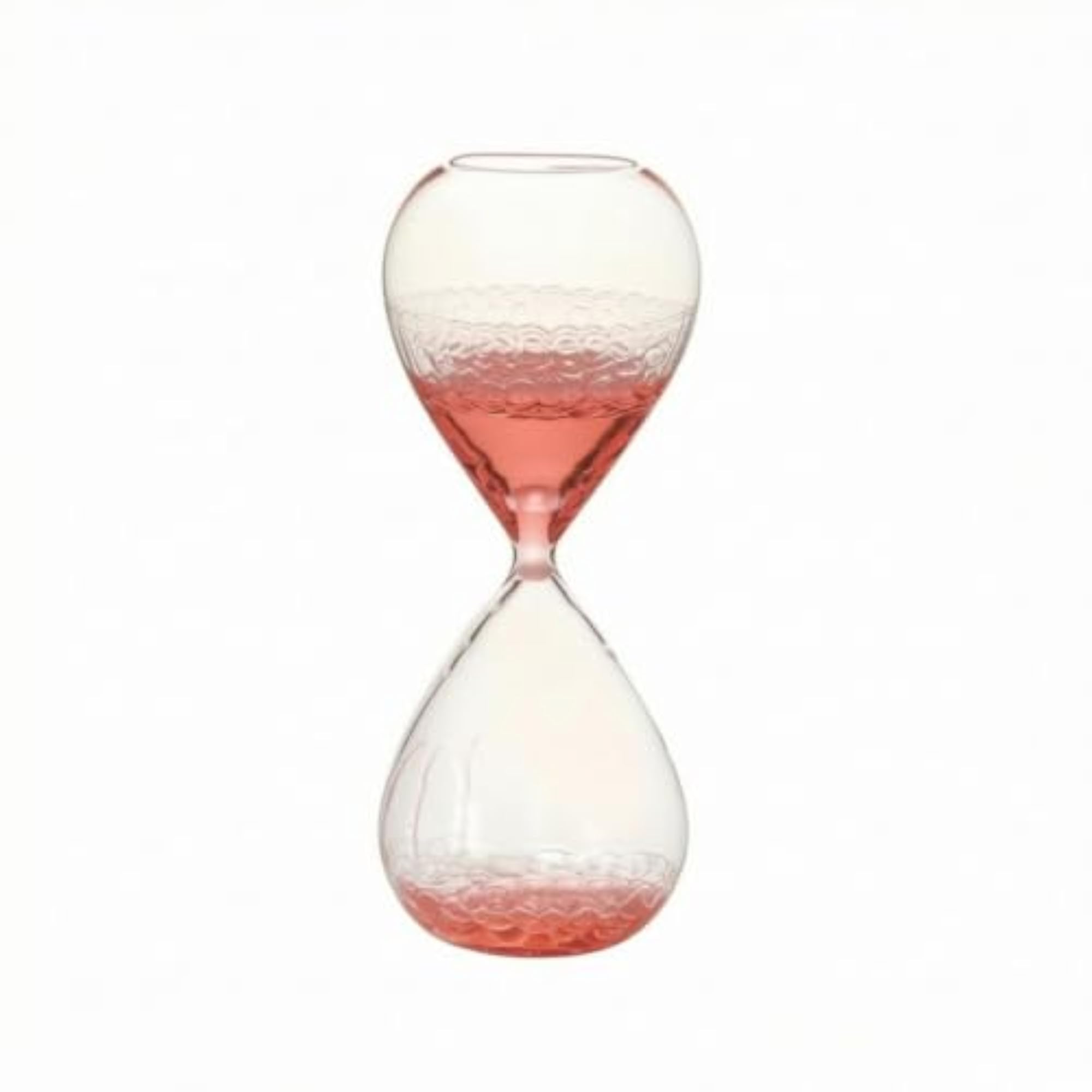 Bubble Hourglass Teardrop-Shaped Decorative Timer, Pink