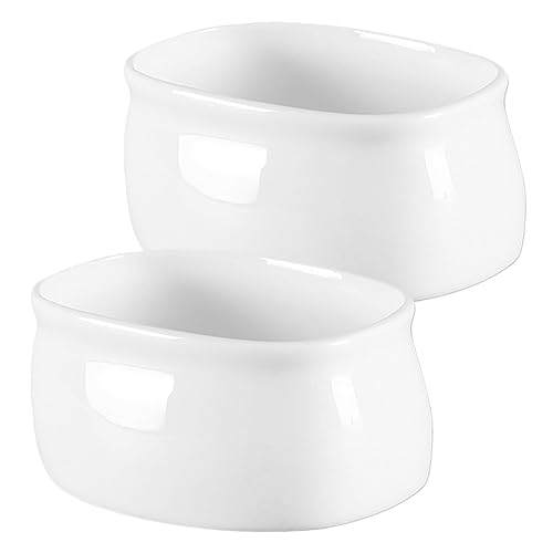 HOLIDYOYO 2pcs Coffee Sugar Bowl Milk Cup Condiment Pots Coffee Sugar Cube Containers Household Sugar Jars Cube Candy Jars Sugar Packet Holder Sugar Cube Jar Ramekins White Ceramics