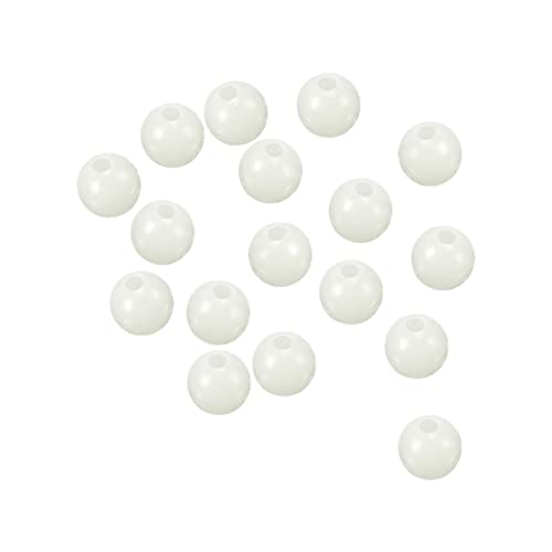 Patikil 5Mm Luminous Fishing Beads, 200 Pieces Soft Plastic Glow Fishing Bait Eggs Rig Bead Tackle Tool Round, White #TOP4