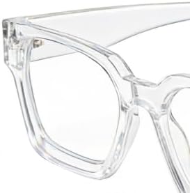 livho Oversized Eyewear Frame for Woman and Men - Rectangle Fashion Glasses for Computer, Chic Preppy Frame - Image 9