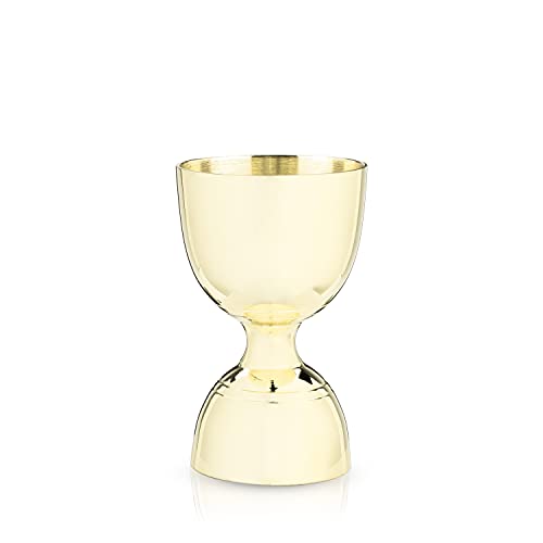 Viski Gold Canterbury Jiggers, 1 & 2 Oz #TOP17