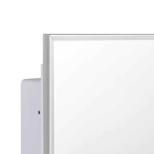 image for IDYLLOR Plastic Bathroom Medicine Cabinet with Framed Mirror 16 x 22 i