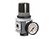 Parker Hannifin P32RB94BNGP Series P32RB Compact Regulator with Round Gauge, Relieving Relief, Non-Rising Knob, 8 bar/125 psig/0.8 Mpa Range, Plastic Panel Mount Nut, 1/2" NPT Port
